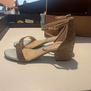 Gold SB Mari rhinestone sandals size 11 Betsey Johnson